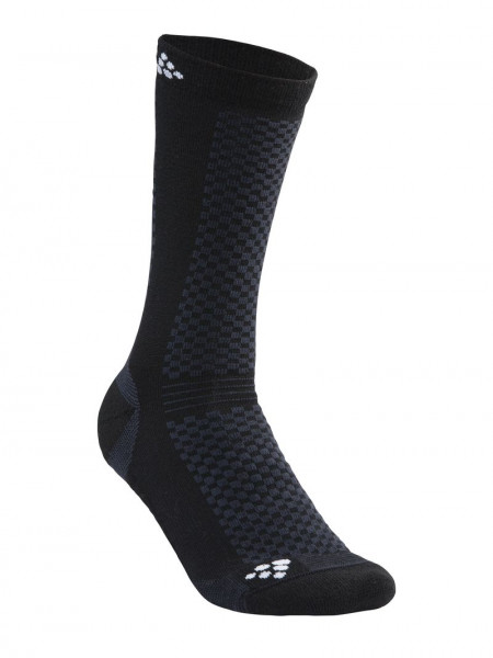 CRAFT Warm Mid 2-pack Sock BLACK-WHITE